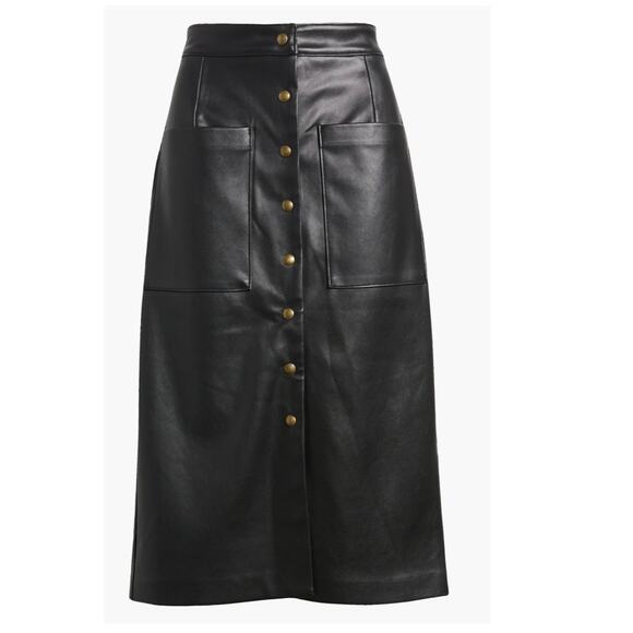 #25bk- NWT- BLANKNYC Patch Pocket Faux‎ Leather Mini Skirt in City Bound Size:24 - Picture 4 of 4